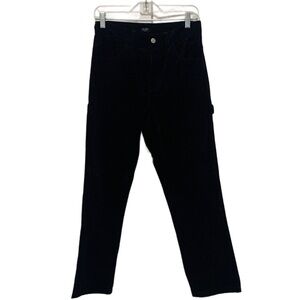 John Galt Black Corduroy Carpenter Pants